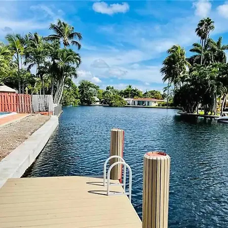 Central Waterfront Villa Salt Wtr Pool Near Beach Fort Lauderdale Exterior foto